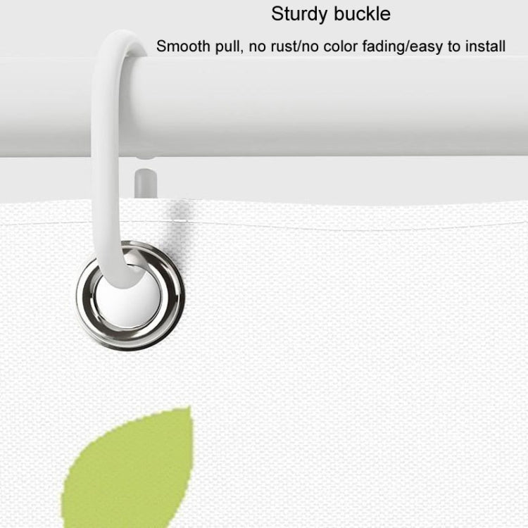 280x200cm Leaf Printed Waterproof Shower Curtain Thickened Polyester Bathroom Curtain Cloth
