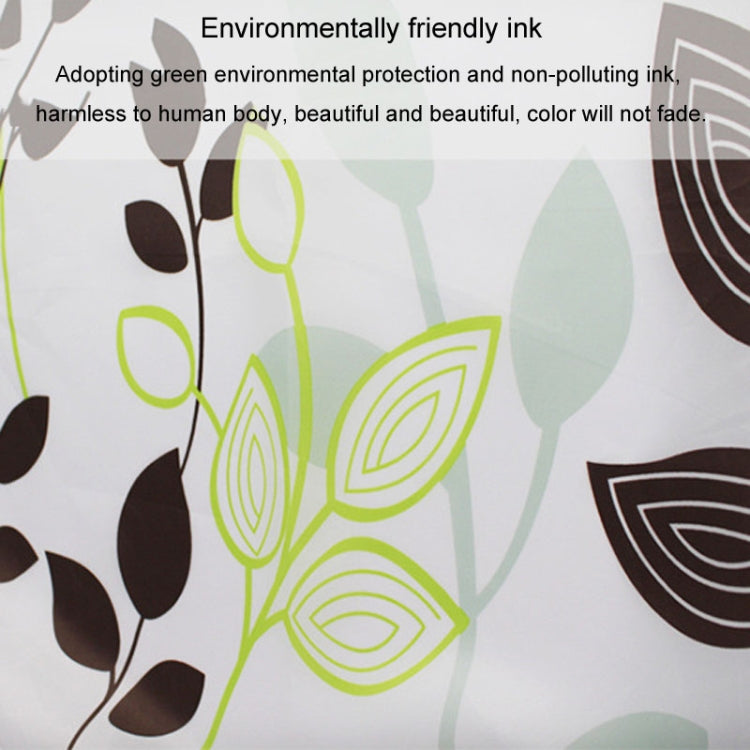 120x180cm Leaf Printed Waterproof Shower Curtain Thickened Polyester Bathroom Curtain Cloth