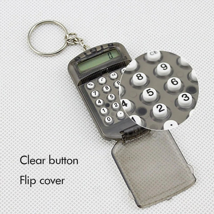 Flip Top Portable Mini Calculator Student Exam Office Calculator(White)