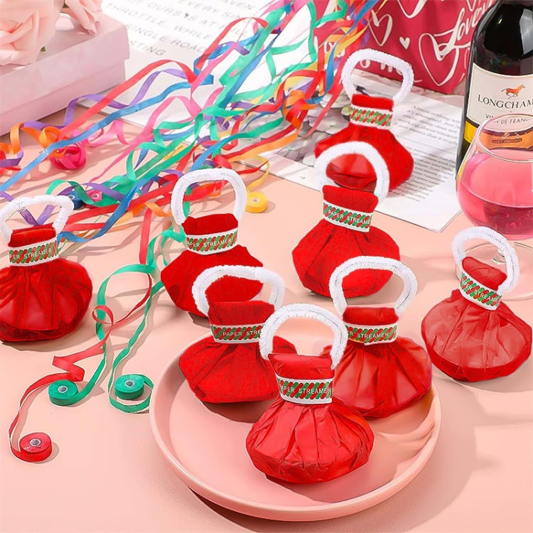 Hand Throwing Rings Ribbon Wedding Bar Atmosphere Stage Magic Props(Red)
