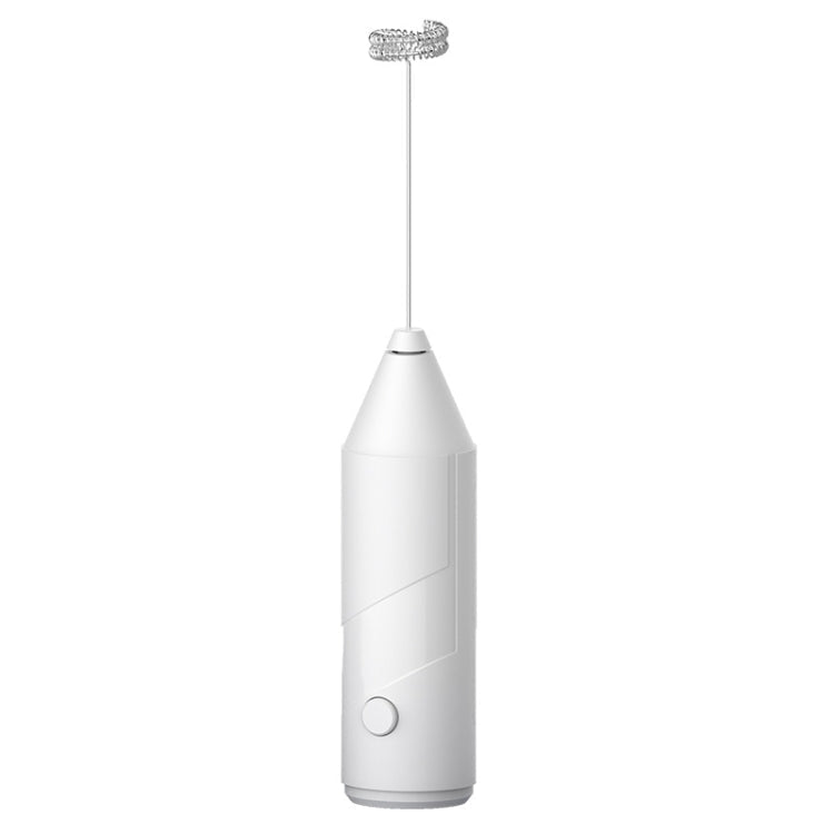 Mini Electric Handheld Milk Frother Cream Stirrer(White)