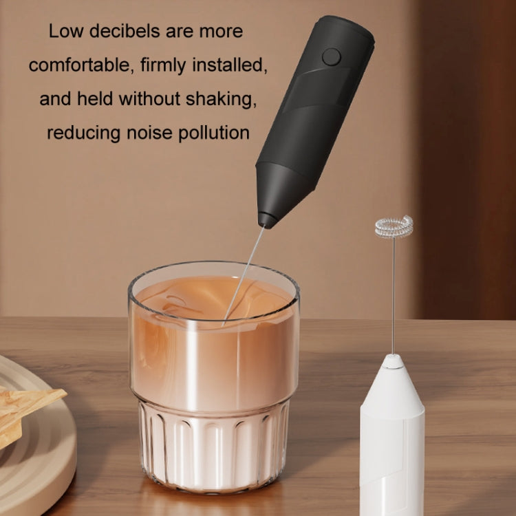 Mini Electric Handheld Milk Frother Cream Stirrer(White)