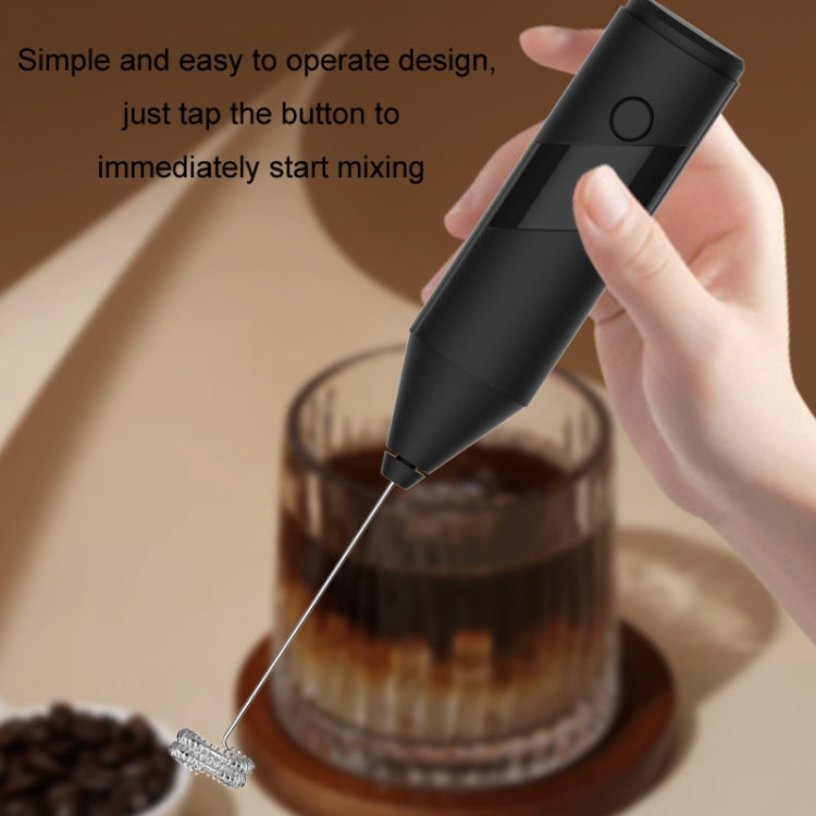 Mini Electric Handheld Milk Frother Cream Stirrer(Black)