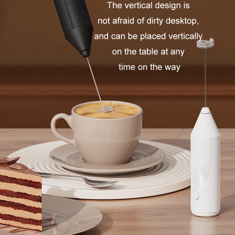 Mini Electric Handheld Milk Frother Cream Stirrer(White)
