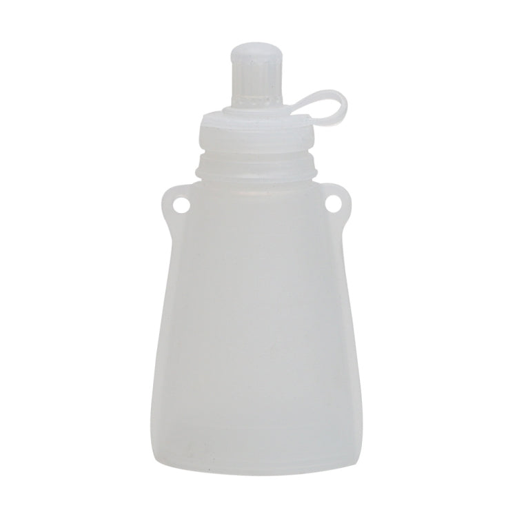 120ml Reusable Silicone Baby Food Pouches Refillable Squeeze Storage Containers(White)