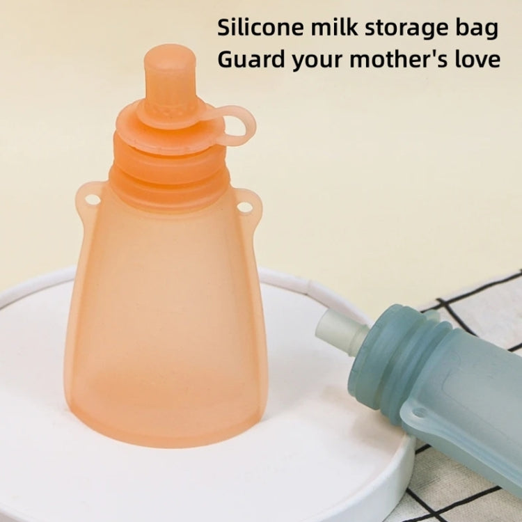 120ml Reusable Silicone Baby Food Pouches Refillable Squeeze Storage Containers(White)