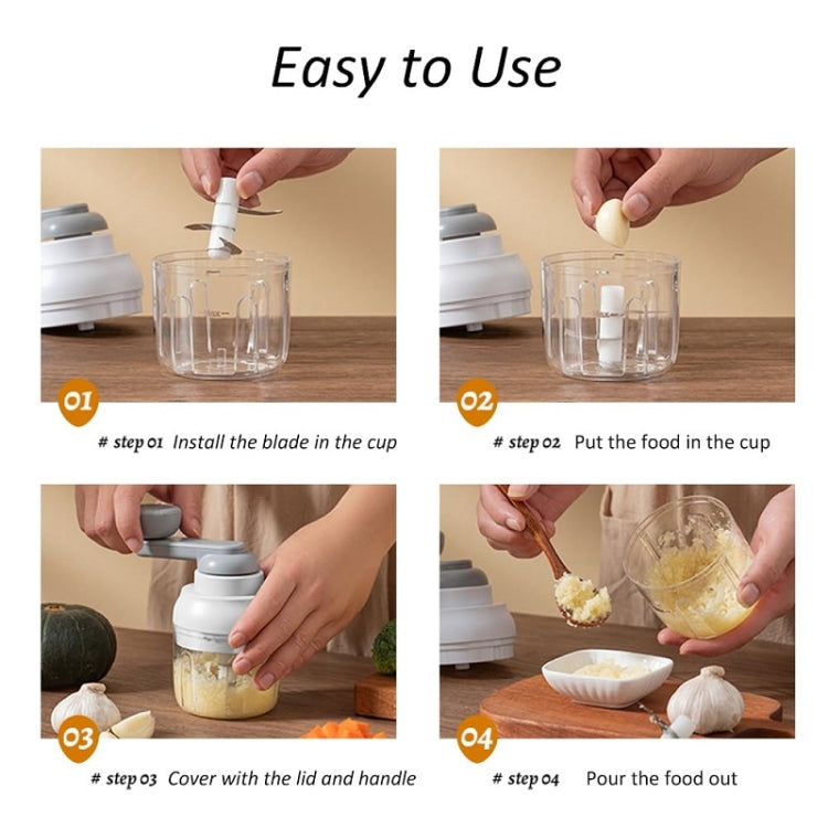 Kitchen Multifunctional Garlic Food Supplement Vegetable Cutter(White)