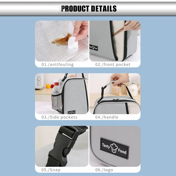 Portable Outdoor Picnic Portable Fresh-keeping Lunch Bag(Pink)