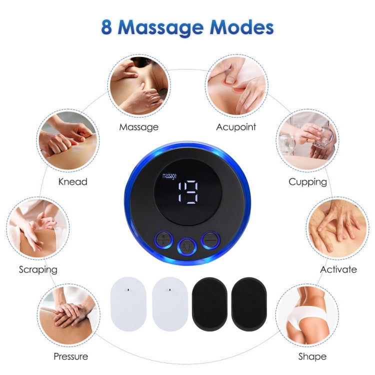 SC-195B Mini Cervical Massage Stickers EMS Pulse Meridian Therapy Instrument, Spec: 4-In-1 Remote Upgrade