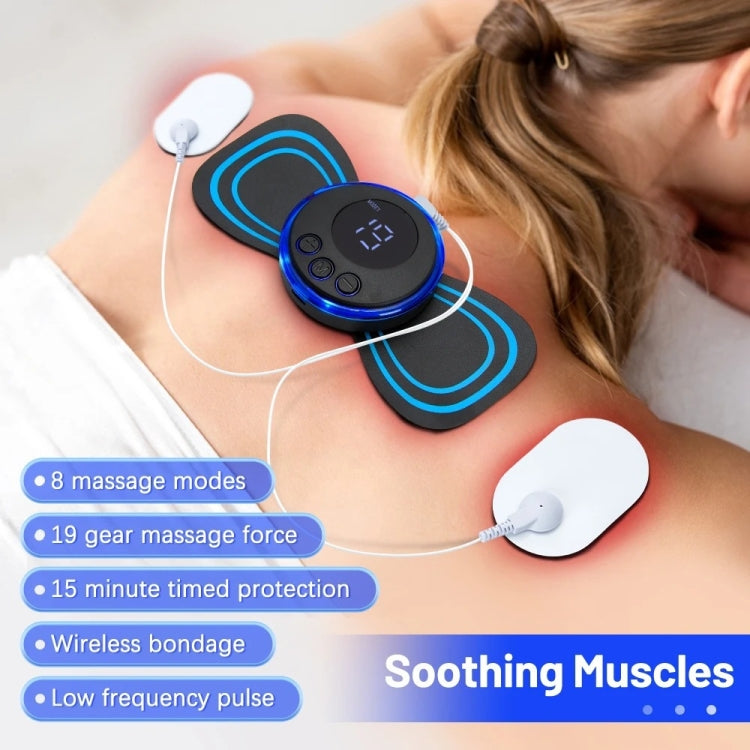 SC-195B Mini Cervical Massage Stickers EMS Pulse Meridian Therapy Instrument, Spec: 2-In-1 Upgrade Jack
