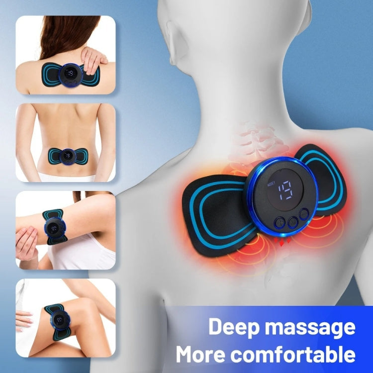 SC-195B Mini Cervical Massage Stickers EMS Pulse Meridian Therapy Instrument, Spec: 4-In-1 Remote Upgrade