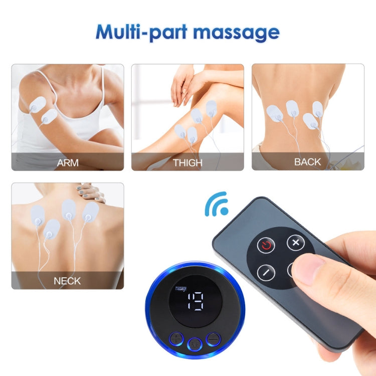 SC-195B Mini Cervical Massage Stickers EMS Pulse Meridian Therapy Instrument, Spec: 4-In-1 Remote Upgrade