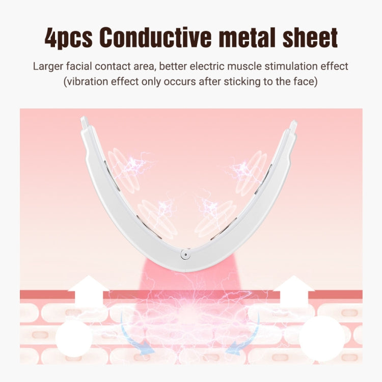 S1 EMS Microcurrent Colored Light Massage Beauty Instrument Remote Face Slimming Device(White)