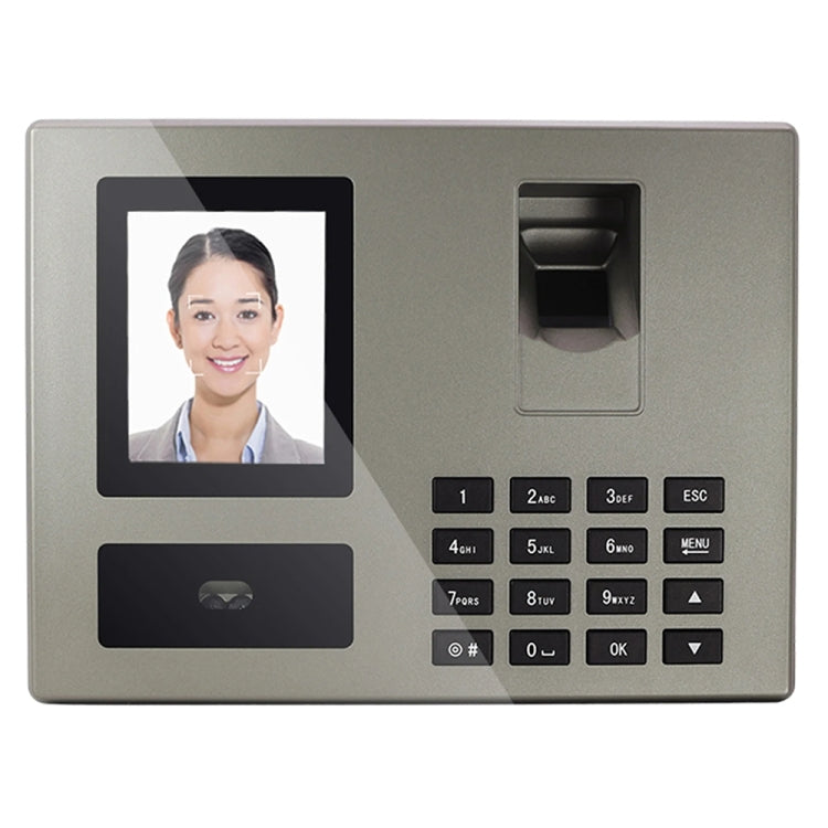 FA03 Intelligent Voice Prompt Face Recognition Fingerprint Attendance Machine(English with EU Plug)