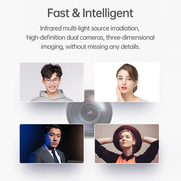 FA03 Intelligent Voice Prompt Face Recognition Fingerprint Attendance Machine(English with EU Plug)