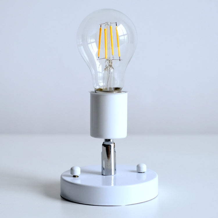 E27 Screw Mount Metal Retro Universal Lampholder Lamp Fittings, Color: White