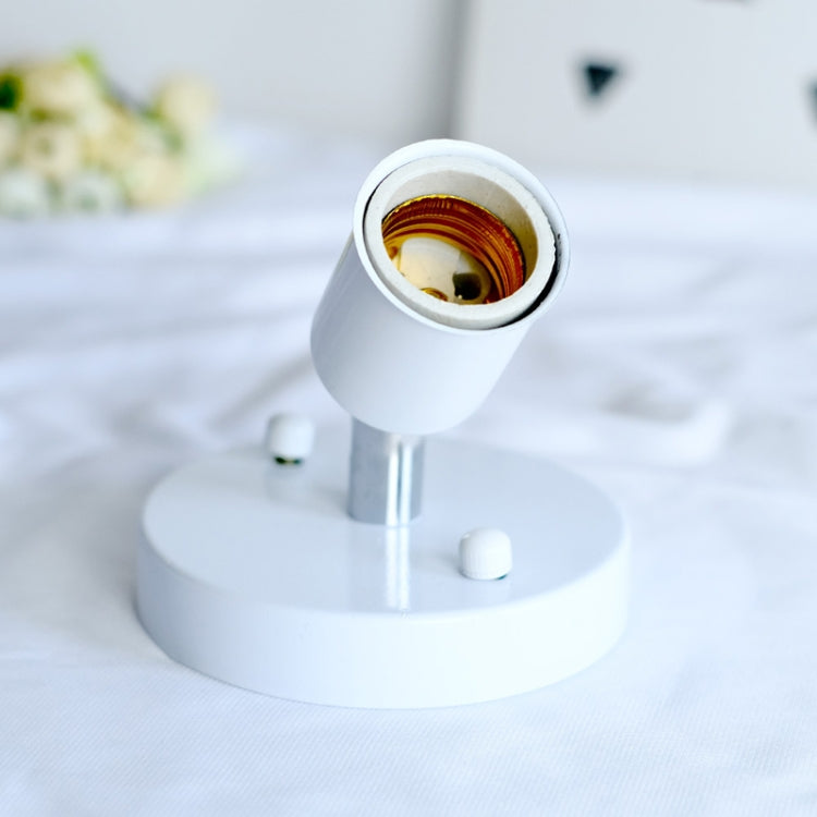 E27 Screw Mount Metal Retro Universal Lampholder Lamp Fittings, Color: White