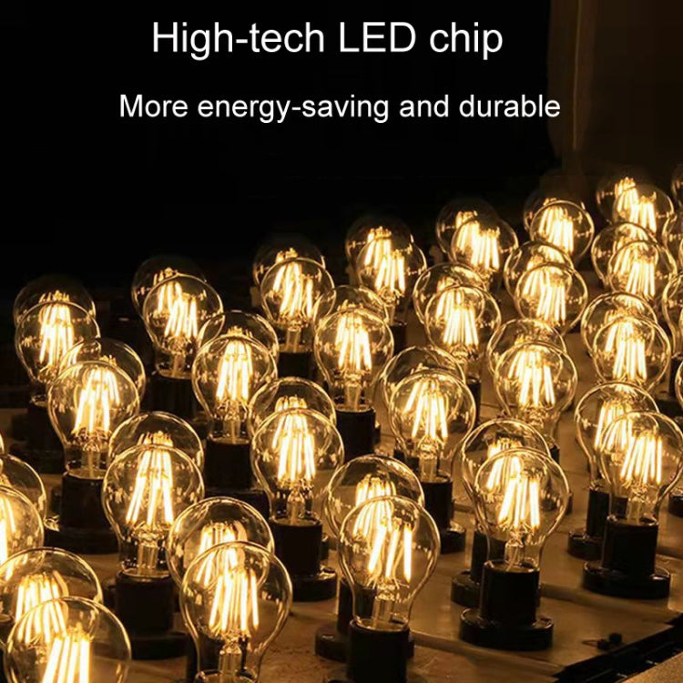 6pcs /Box G45 Bulb LED Lamp Fixture Illuminator Vintage Filament Lights, Style: Gold Small Screw(220V 4W)