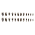 24pcs /Box  Press On Nails Dark Star and Moon Series False Nails Mid-Length Ballet Nails(R722)