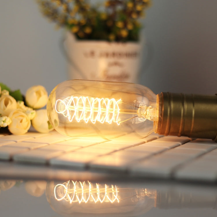 4pcs /Box T45 LED Lamp Fixture Illuminator Vintage Lights, Power: 220V 40W(Spiral Gold)