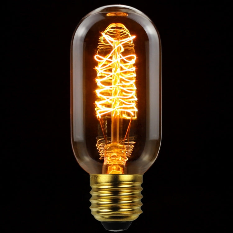 4pcs /Box T45 LED Lamp Fixture Illuminator Vintage Lights, Power: 120V 25W(Spiral Gold)