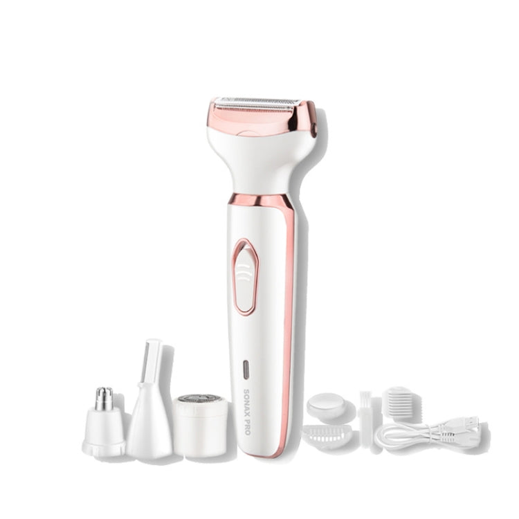 SONAX PRO SN-8666  4-in-1 Ladies Shaving Washable Rechargeable Hair Removal Device(White)