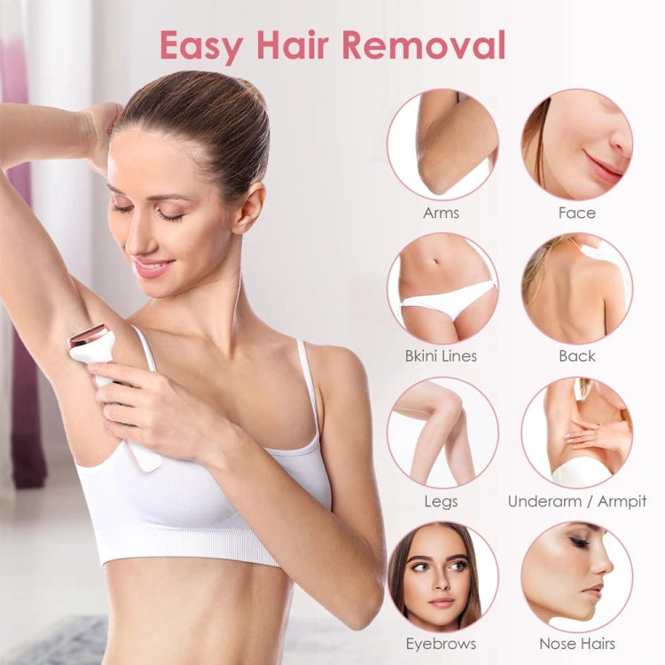 SONAX PRO SN-8666  4-in-1 Ladies Shaving Washable Rechargeable Hair Removal Device(White)