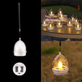 Solar Candle Light Outdoor Courtyard Villa Garden Waterproof Decoration Light, Spec: Round Model White Shell