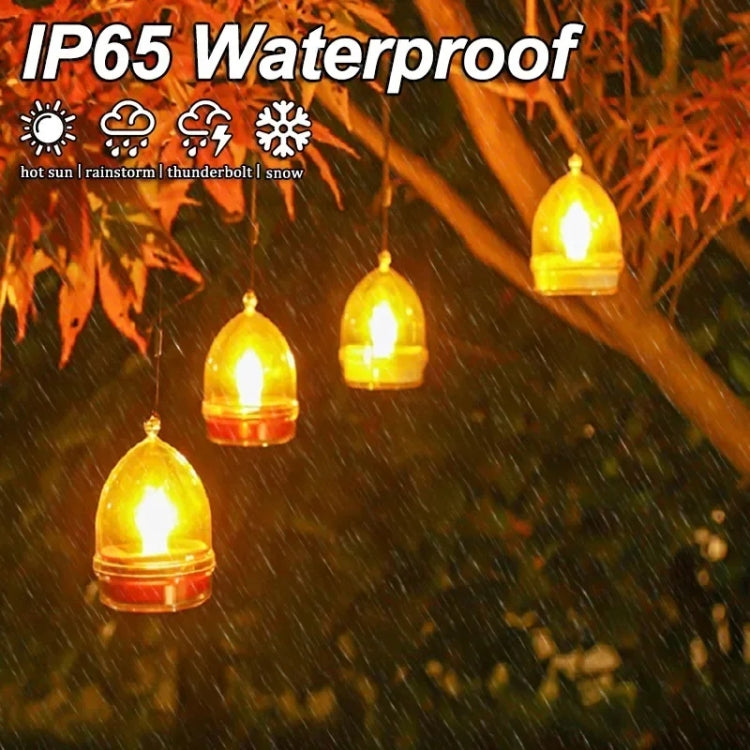Solar Candle Light Outdoor Courtyard Villa Garden Waterproof Decoration Light, Spec: Heart Model Red Shell