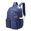 Bopai 68-01729 Large Capacity Canvas Lightweight and Breathable Student Schoolbag(Deep Blue 2)