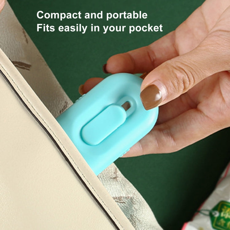 Food Packaging Sealer 2 In 1 Magnetic Mini Handheld Vacuum Sealer Machine With Cutter(Lake Blue)