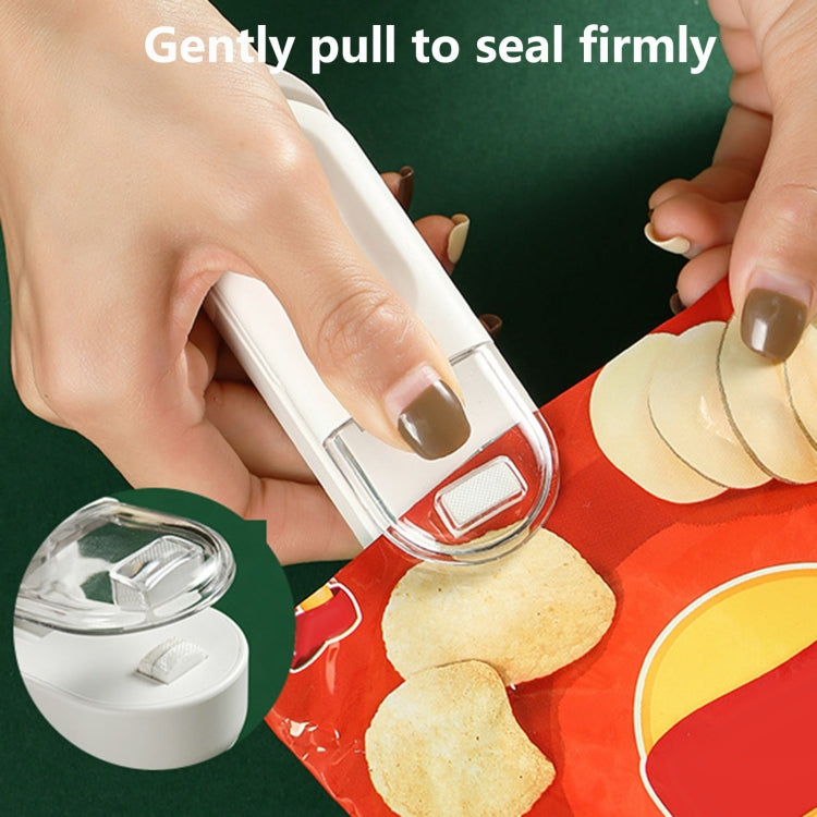 Food Packaging Sealer 2 In 1 Magnetic Mini Handheld Vacuum Sealer Machine With Cutter(White)