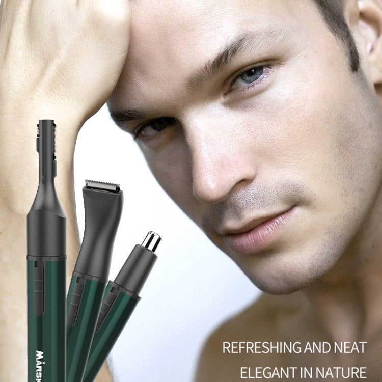 MARSKE  MS-7111 3 In 1 Electric Nose Hair Trimmer Type-C Rechargeable Grooming Instrument(Black)