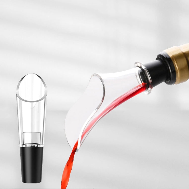 Mini Home Wine Pourer Red Wine Quick Decanter Silicone Wine Starter, Spec: Oblique Mouth