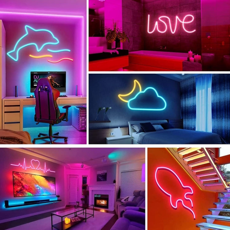 LIXINCORDA 2m 5V USB Touch Control LED Light Strip Flexible Neon Silicone Soft Strip(Blue)