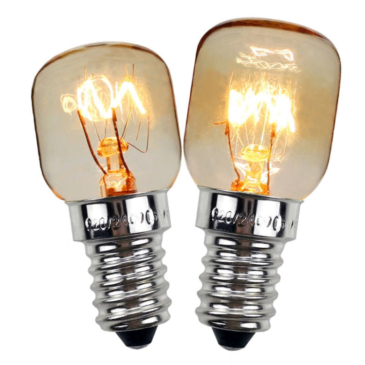 E14 Salt Crystal Lamps High Temperature Resistant Oven Light Bulb, Power: 15W Brass Lamp Head(2700K Warm White)