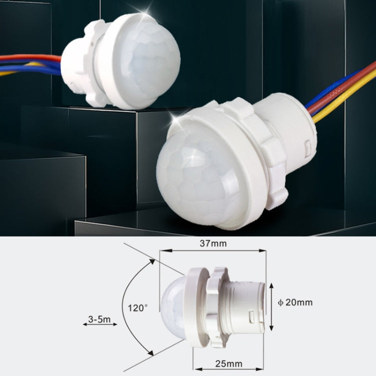 Infrared Human Body Sensor Switch Module Ceiling Downlight, Specification: AC110-240V Terminal Line