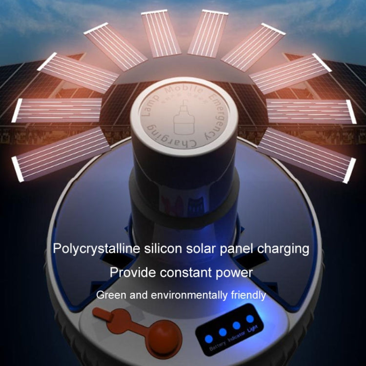 Rechargeable LED Solar Bulb Light Waterproof Night Market Stall Energy Saving Lamp, Model: 42LED