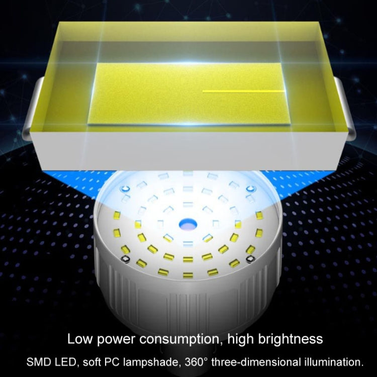 Rechargeable LED Solar Bulb Light Waterproof Night Market Stall Energy Saving Lamp, Model: 24LED