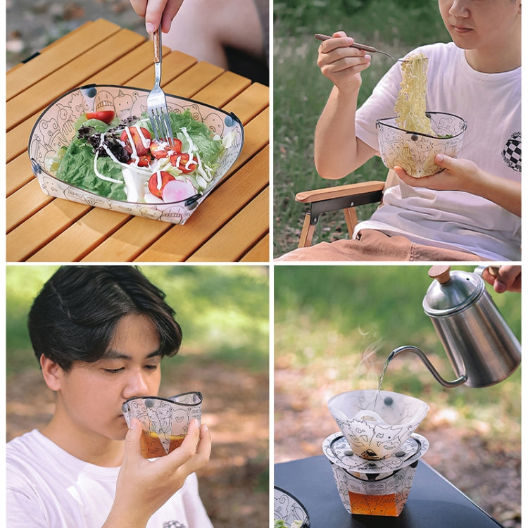 Outdoor Lightweight Folding Tableware Foldable Bowl Cup, Spec:  Bowl