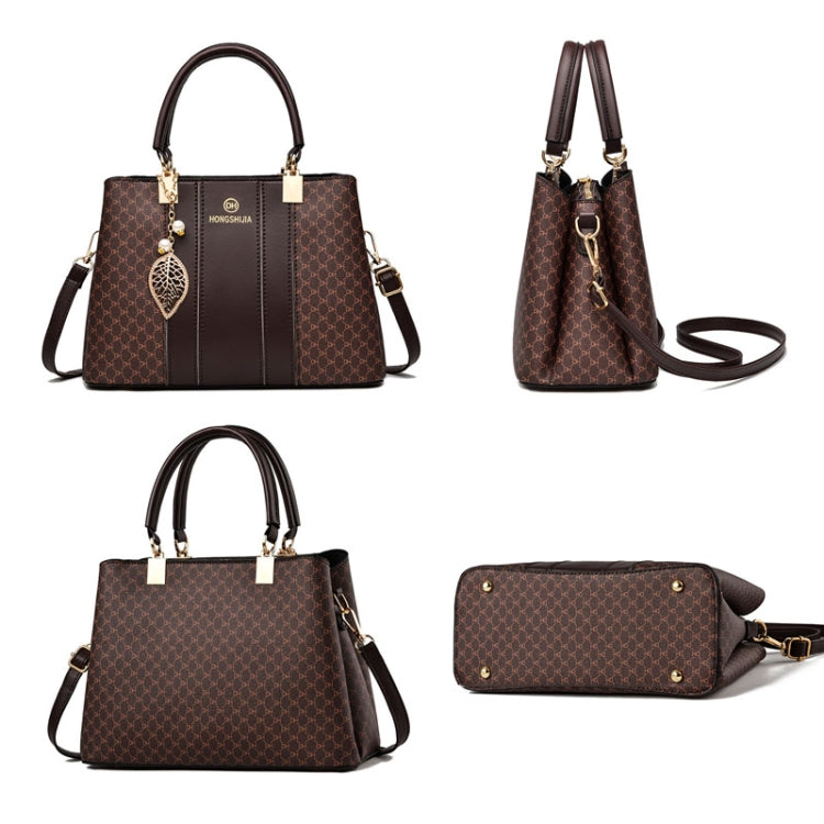 Spring Summer Lady Handbag Large Capacity Colorblocking Shoulder Crossbody Bag(Black)