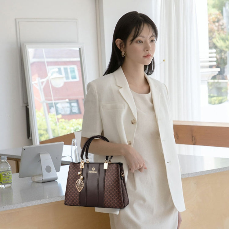 Spring Summer Lady Handbag Large Capacity Colorblocking Shoulder Crossbody Bag(Pink)