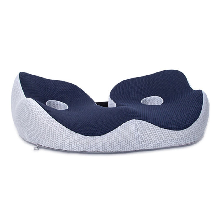 Office Sedentary Memory Foam Breathable Cushion Chair Hip Seat Cushion(Navy)