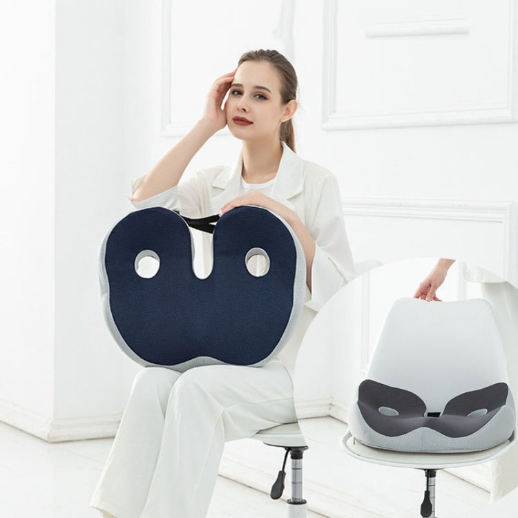 Office Sedentary Memory Foam Breathable Cushion Chair Hip Seat Cushion(Black)