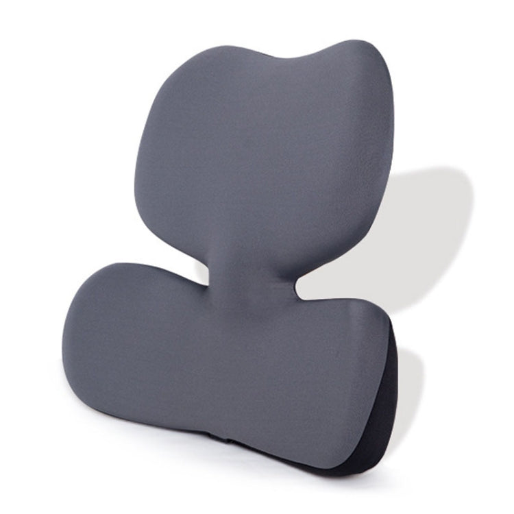 Office Sedentary Pillow Cushion Memory Foam Seat Lumbar Pillow(Dark Gray)