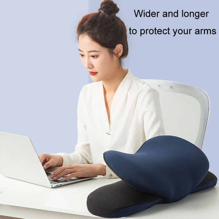 Office Sedentary Pillow Cushion Memory Foam Seat Lumbar Pillow(Blue)
