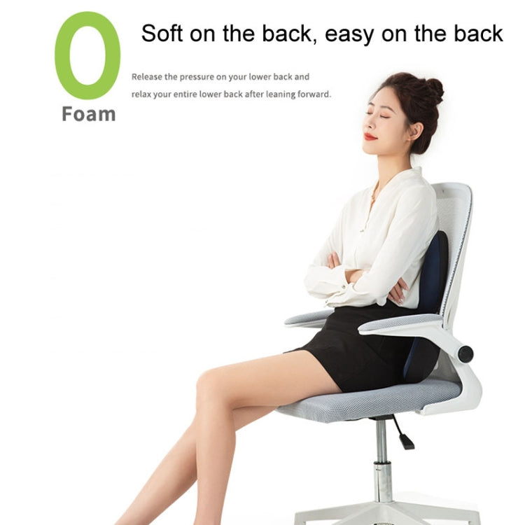 Office Sedentary Pillow Cushion Memory Foam Seat Lumbar Pillow(Blue)
