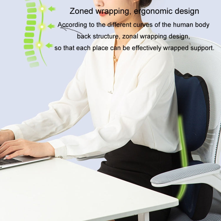 Office Sedentary Pillow Cushion Memory Foam Seat Lumbar Pillow(Dark Gray)