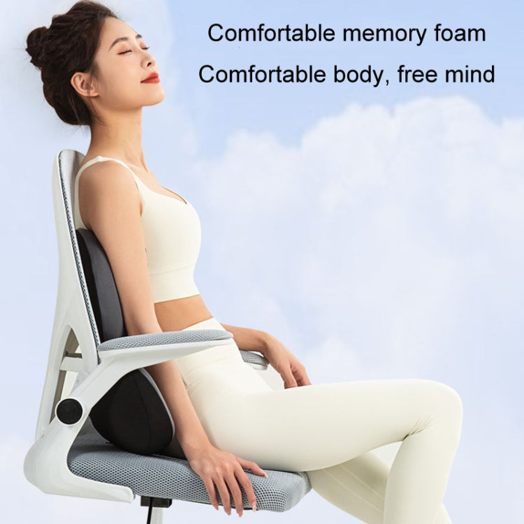Office Sedentary Pillow Cushion Memory Foam Seat Lumbar Pillow(Dark Gray)
