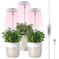 Three Heads LED Angel Ring Plant Growth Light Imitation Sunlight Telescopic Plant Fill Light